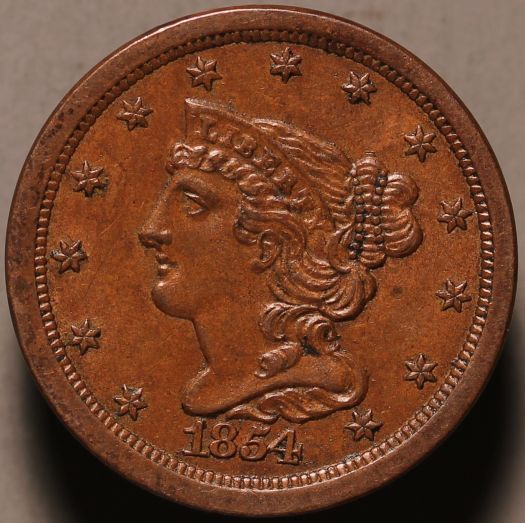 1854-Half-Cent