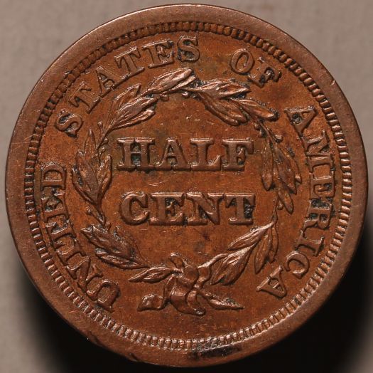1854-Half-Cent