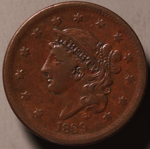 1839-Silly-Head-Large-Cent-N9