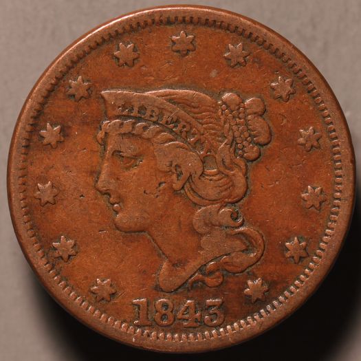 1843-Large-Cent-For-Grading