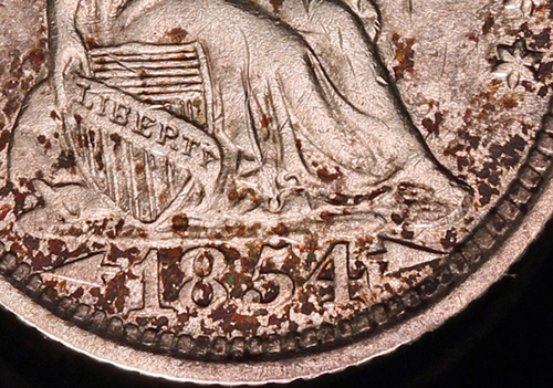 1854-O-Half-Dime,-Rare-Die-State-/-Variety?