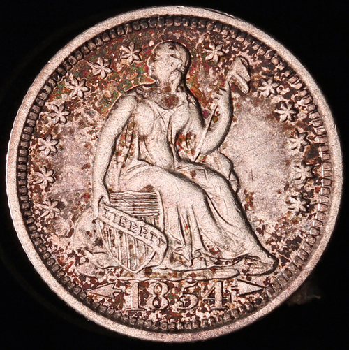 1854-O-Half-Dime,-Rare-Die-State-/-Variety?