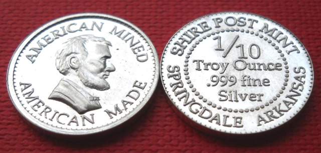Shire-Post-Mint-Silver-1/10-Oz-Bullion-Coins