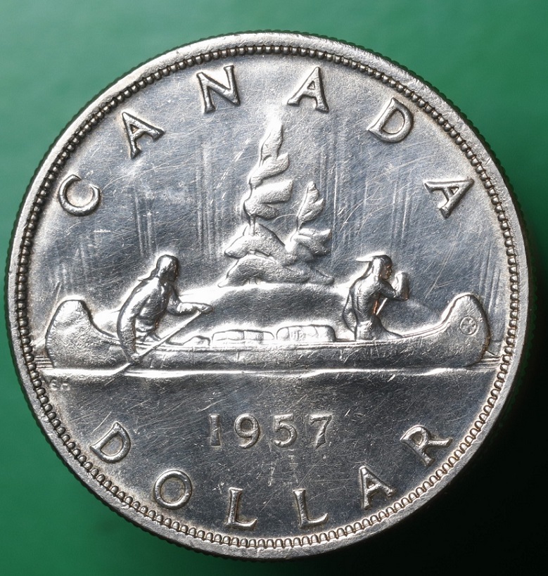 1957-Canada-Dollar,-Polished?