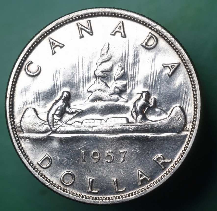 1957-Canada-Dollar,-Polished?