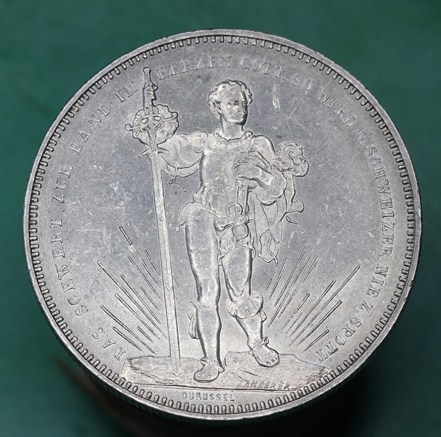 Grade-For-This-Really-Nice-1879-Switzerland-'Basel-Shooting-Fest'-5-Francs