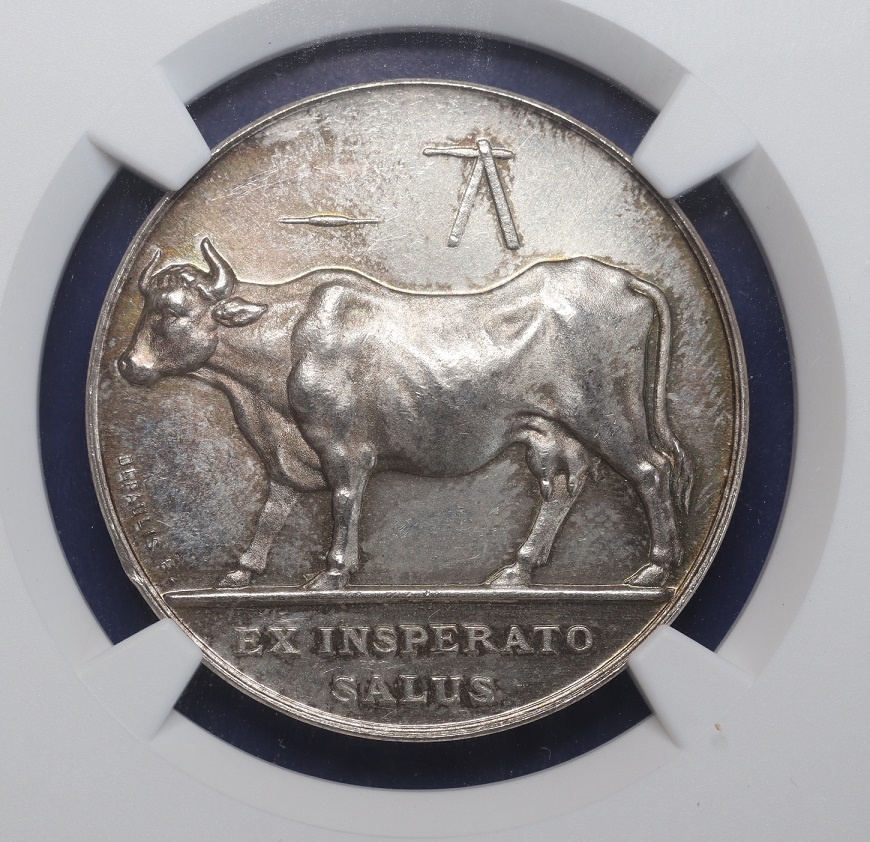 1814-France-Jeton-Silver-Paris-Vaccinations