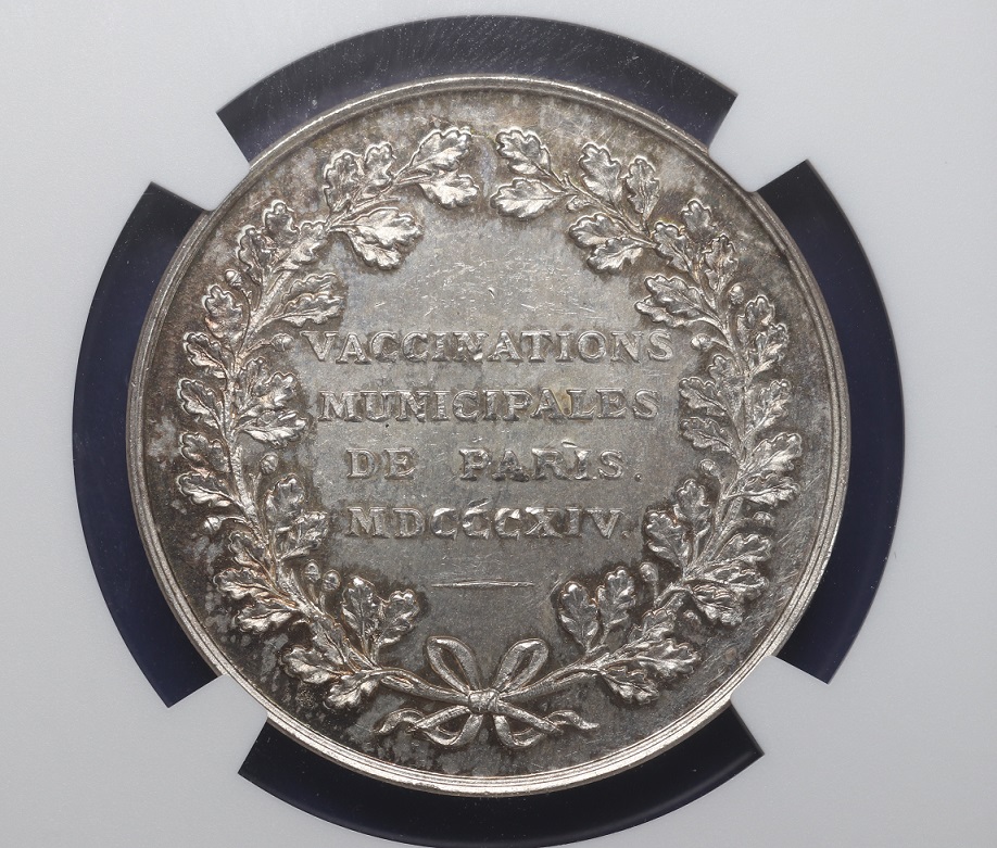 1814-France-Jeton-Silver-Paris-Vaccinations