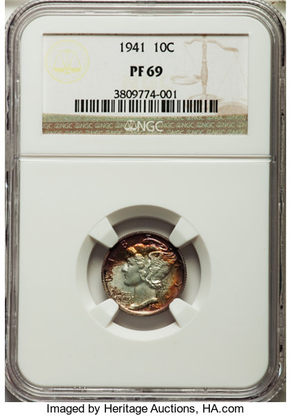 1941-Mercury-Dime-Nicely-Toned,-You-Vs-NGC