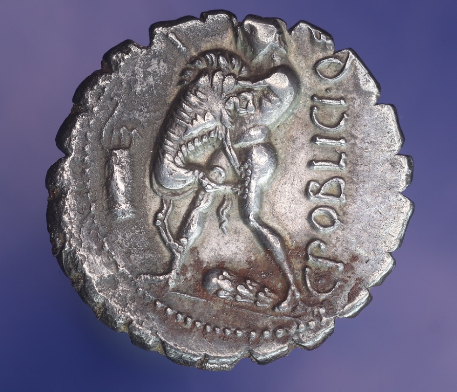 Poblicius-Denar-Roma-80Bc-Hercules-Facing-Mighty-Numean-Lion