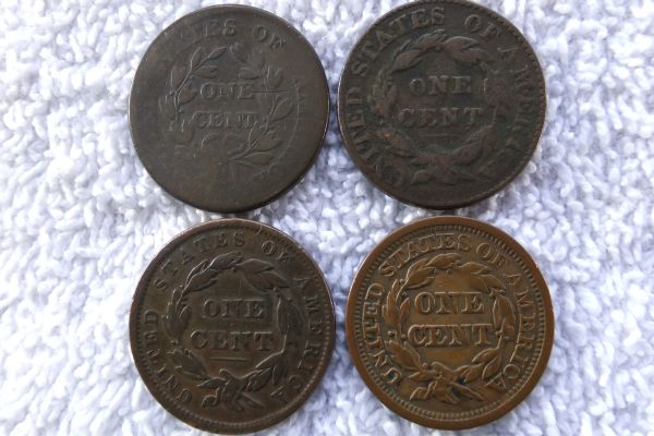 Lot-Of-4-Large-Cents