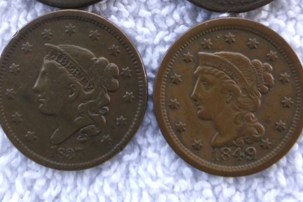 Lot-Of-4-Large-Cents