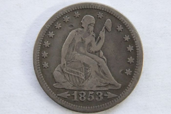 1853-Quar.-Dol.-W/-Arrows-&-Rays