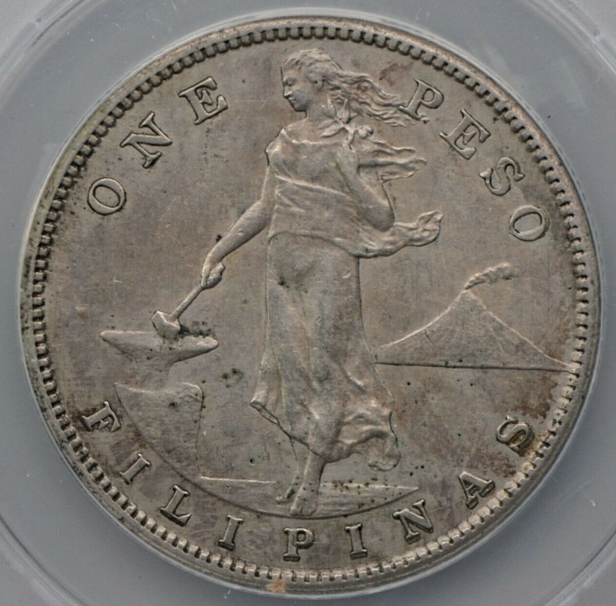 1908-S-US-Philippines-Silver-Peso-Double-Die-?