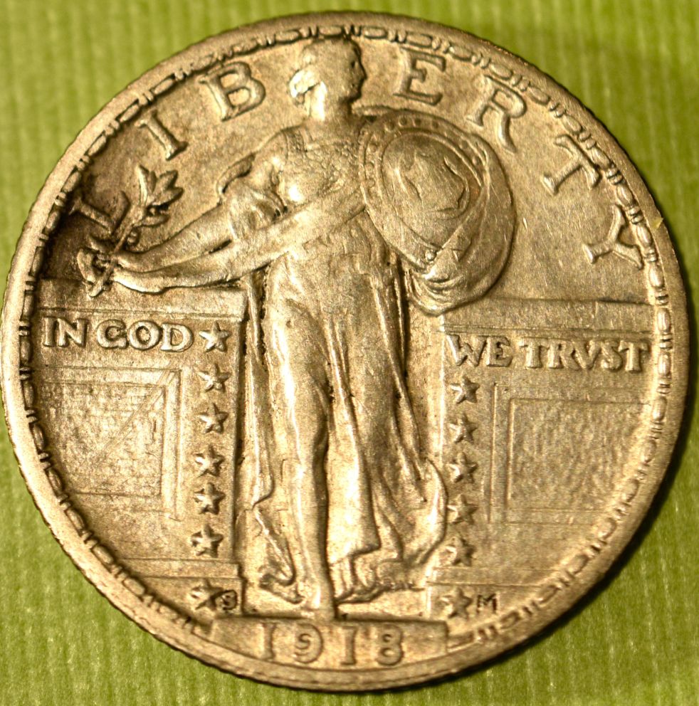 1854-3-Cent-Silver,-1918-S-Standing-Liberty-Quarter,-1913-Bufflo-Nickel,-1928-Quarter-Eagle
