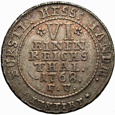 Grade-This-German-Hesse-Cassel-1768-1/6-Thaler