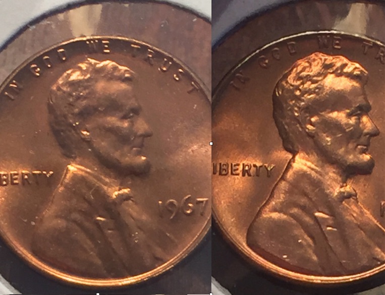 1967-Lincoln-Cent-Error-Jazzy-Lincoln-With-Horns