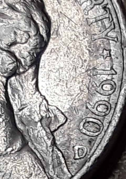 1990-D-Jefferson-Nickel-Rmm-And-Possible-Damaged-Planchet