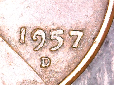 2-1957-D-Penny's-With-Filled-In-B-In-Liberty