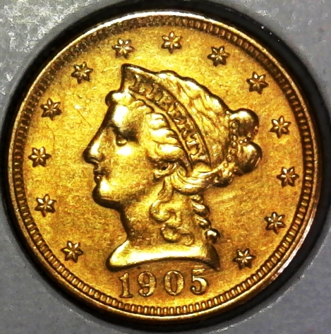 1905-Liberty-Head-Quarter-Eagle-$2.50-Gold-Coin-For-Grading