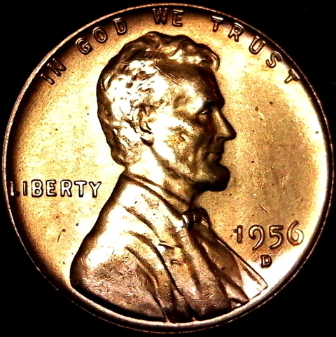 Nice-Looking-1956-D-LWC-With-A-Die-Chip-In-The-E-Of-Liberty