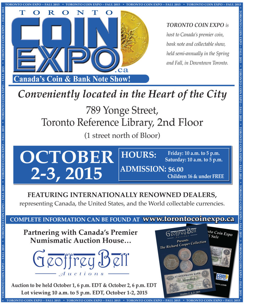 Toronto-Coin-Expo-Oct-2-3-2015--Canada's-Coin-Show-&-Auction
