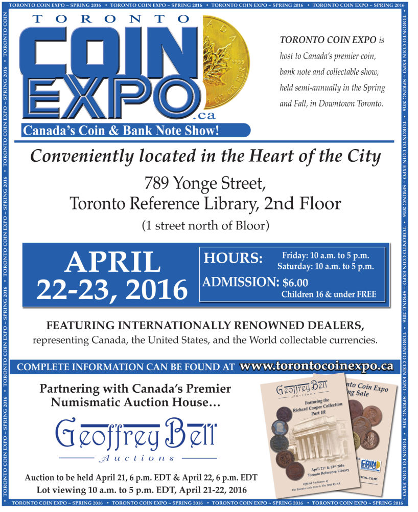Toronto-Coin-Expo---Canada's-Coin-Show-&-Auction,-Spring-2016