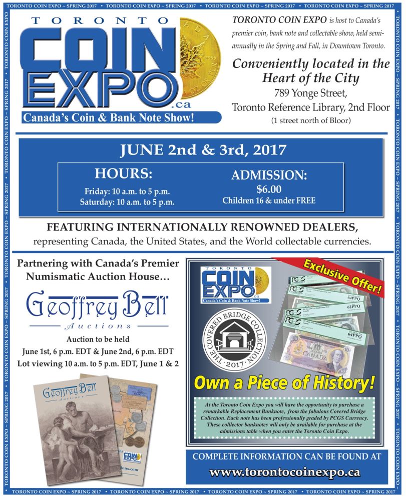 Toronto-Coin-Expo-June-2-3,-2017---Canada's-Coin--&-Banknote-Show-&-Auction