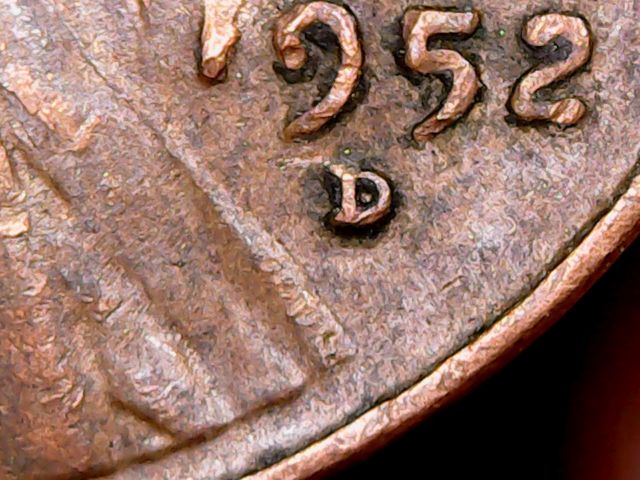 1952-D-Lincoln-Penny-Reverse-E.-Pluribus-Lettering-Size-Is-Diff.-Rib,-The