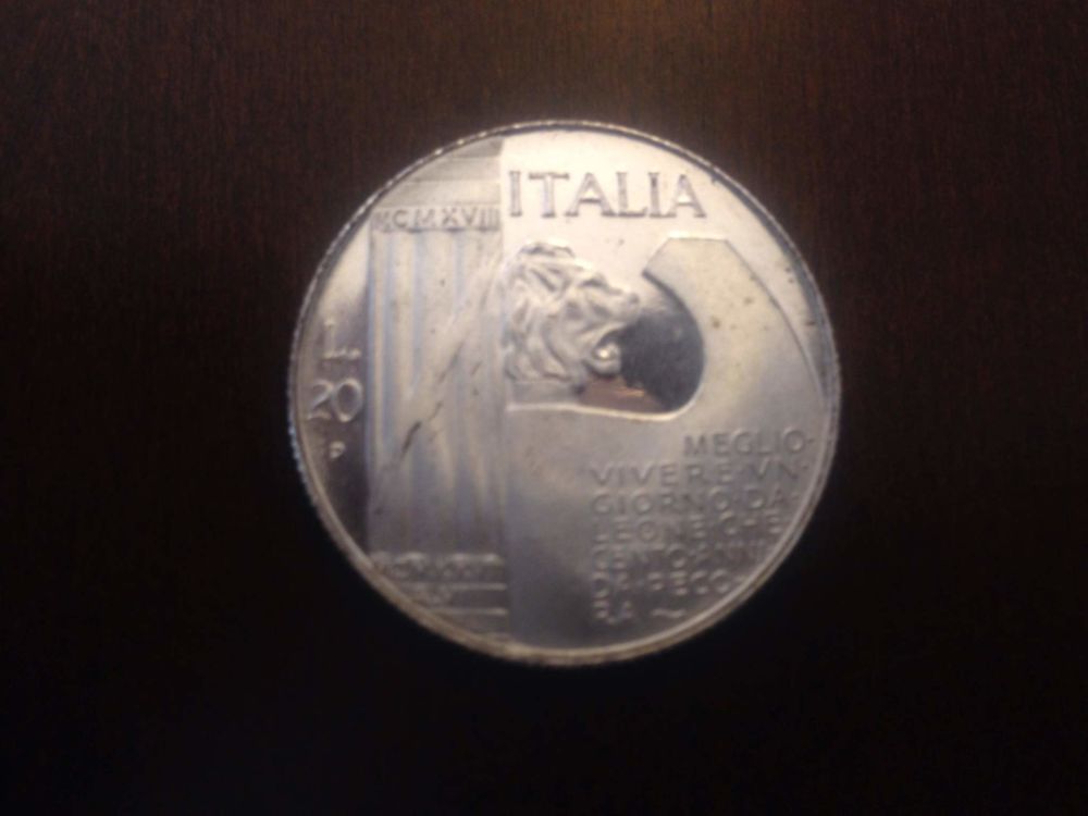 1928-Mussolini-Silver-Coin