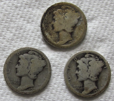 A-Trio-Of-1921-Mercury-Dimes