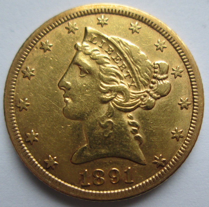 1891-CC-$5-Gold-Half-Eagle