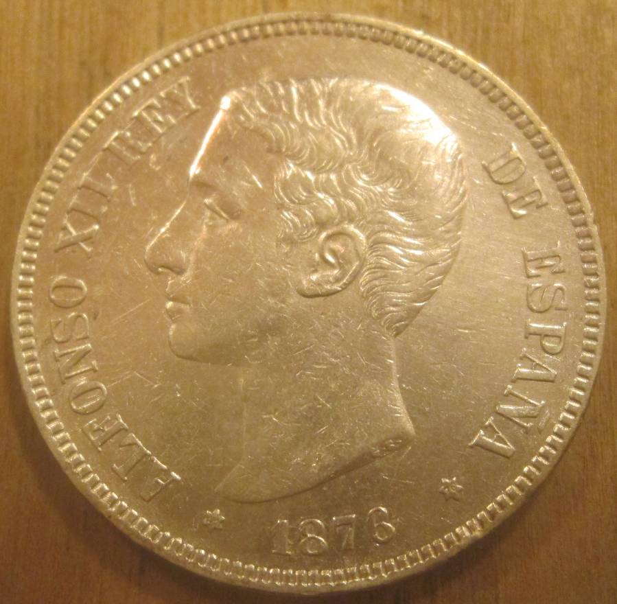 1876-Spain-5-Pesetas