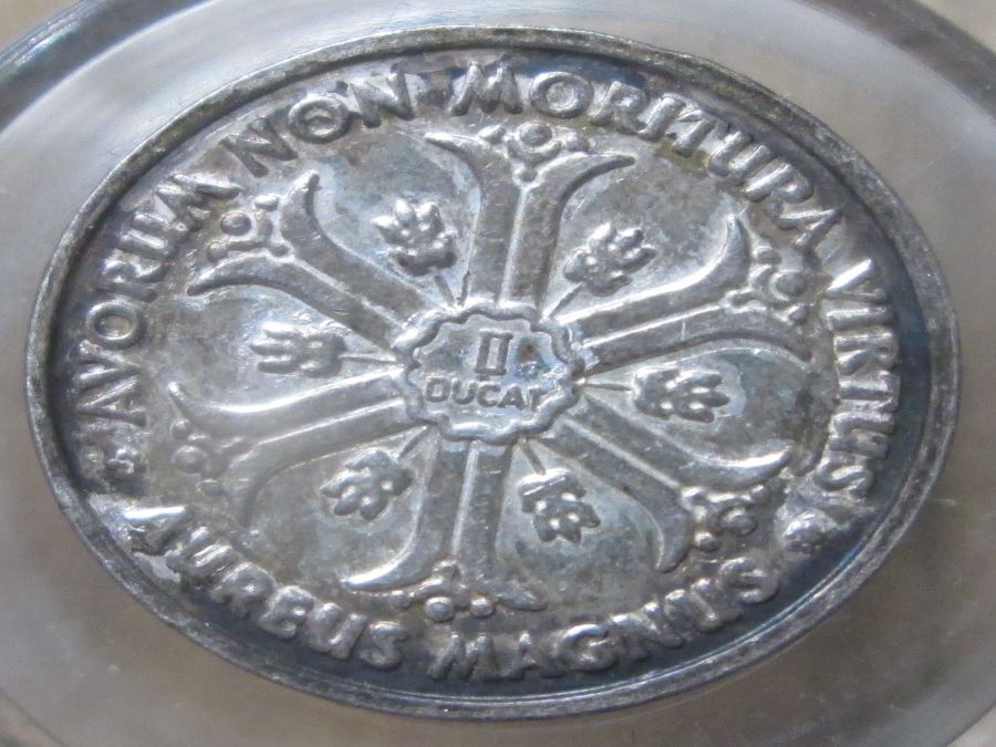 Aureus-Magnus-II-Ducat-Silver-Medal-Help-Needed-Id:-Reproduction-Of-Private-Currency-Medal