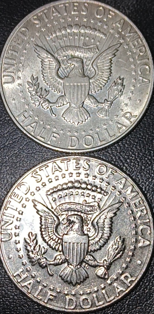 1967-Silver?-Half-Piece-And-1986-P-Half-Piece-Kennedy-Grading