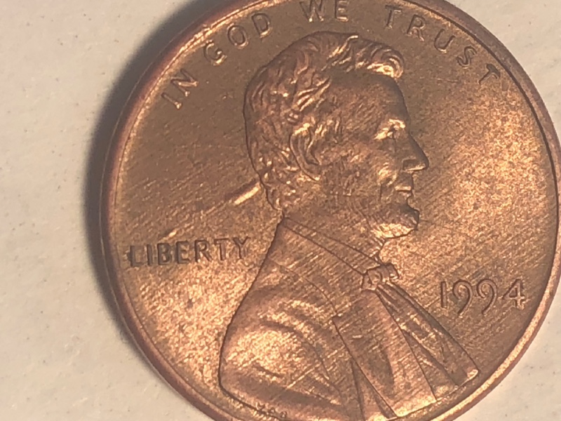 Found-1994-Penny-Looks-Like-A-Bullet-Going-In-Or-Out-Lincoln-Head-?