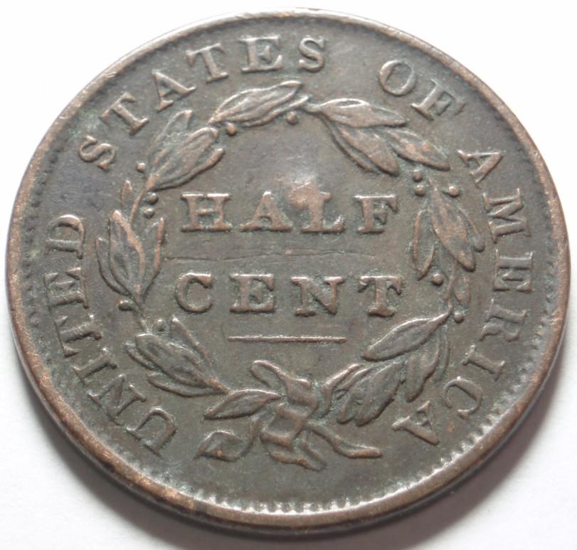 1833-Half-Cent