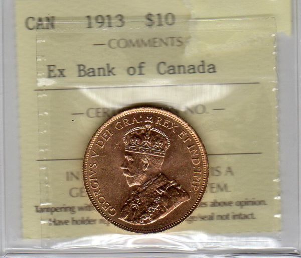Two-More-Bk-Of-Canada-Gold-Hoard-1913-&-14-$10