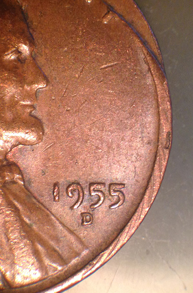 1955-D-LWC-With-Some-Error-1950-Punched-On-Reverse