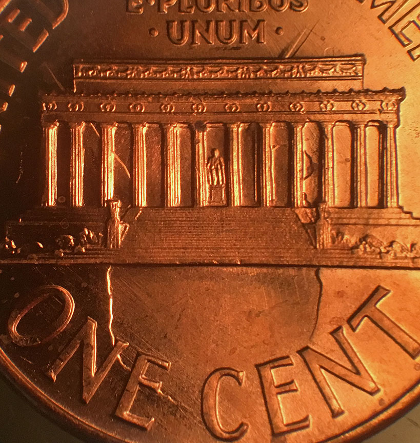 1974-Lincoln-Memorial-Cent-OBV-And-REV-Strong-Die-Clash