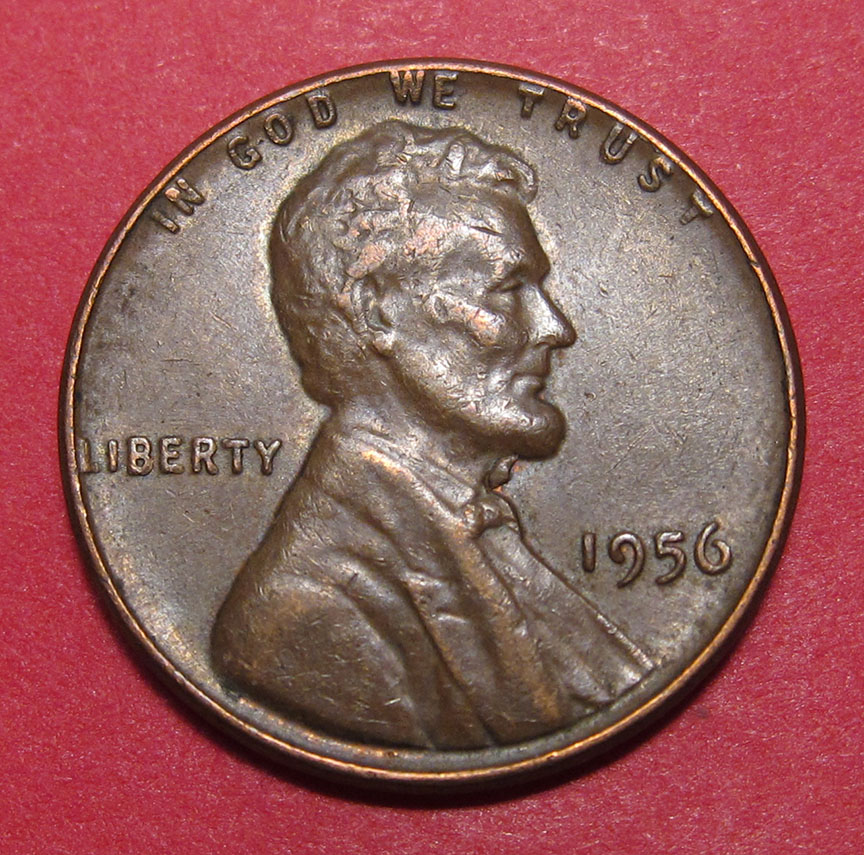 1956-Lincoln-Wheat-Cent-Die-Chip-On-Throat