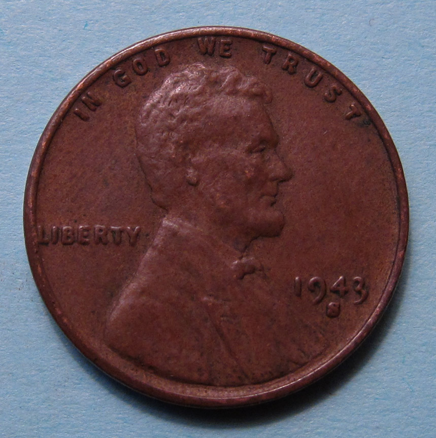 1943-Lincoln-Wheat-Cent---Interesting-Copper-Fake