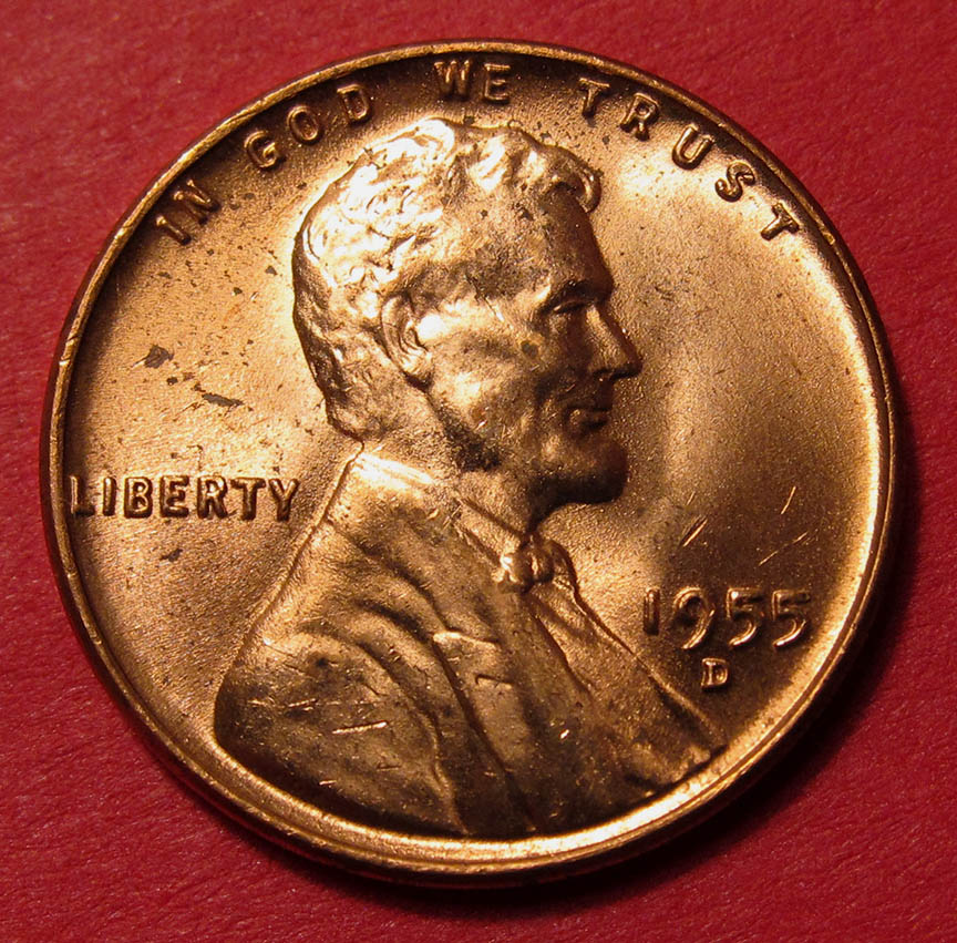 1955-D-Lincoln-Wheat-Cent-DDO-001,-FS-101-From-B/U-Roll