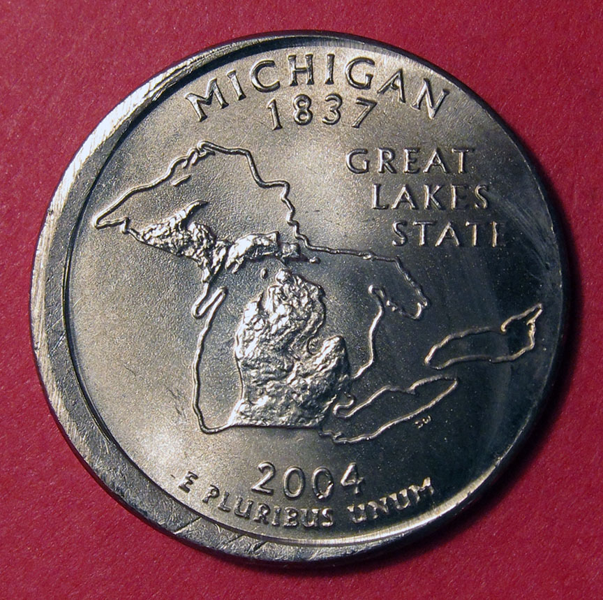 2004-P-Michigan-State-Quarter-9%-Un-Centered-Broad-Strike