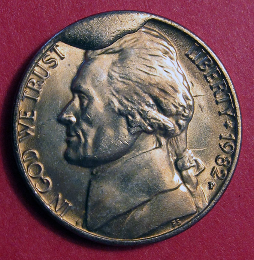 1982-P-Jefferson-Nickel-Cud-+-Strong-Clash