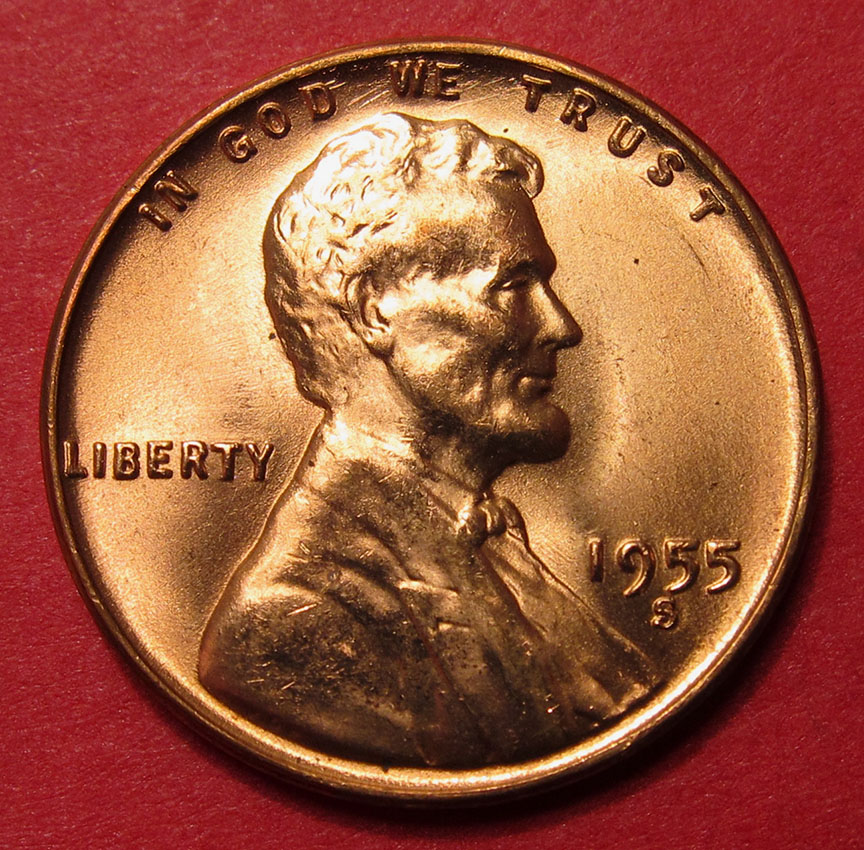 1955-S-Lincoln-Wheat-Cent---Raised-Line-Through-Pluribus