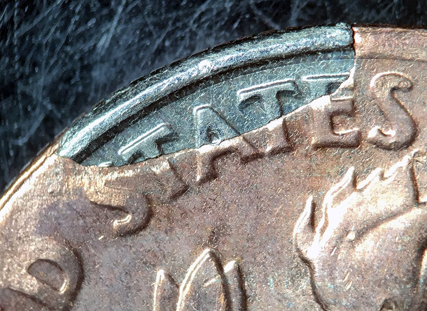 2006-P-Roosevelt-Dime-Missing-Clad-Most-Anyway-On-Reverse