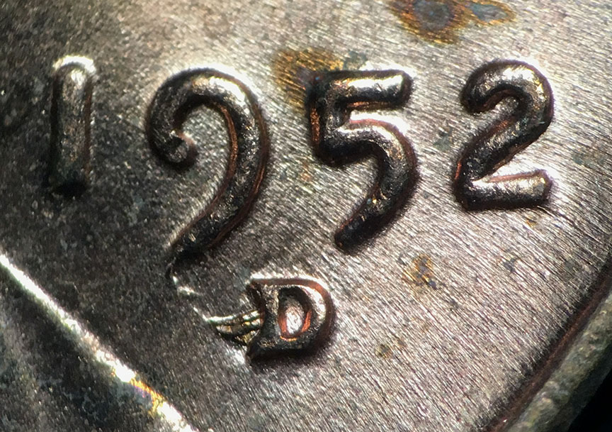 1952-D-Lincoln-Wheat-Cent-Odd-MM-Gouges-+-Minor-RPM