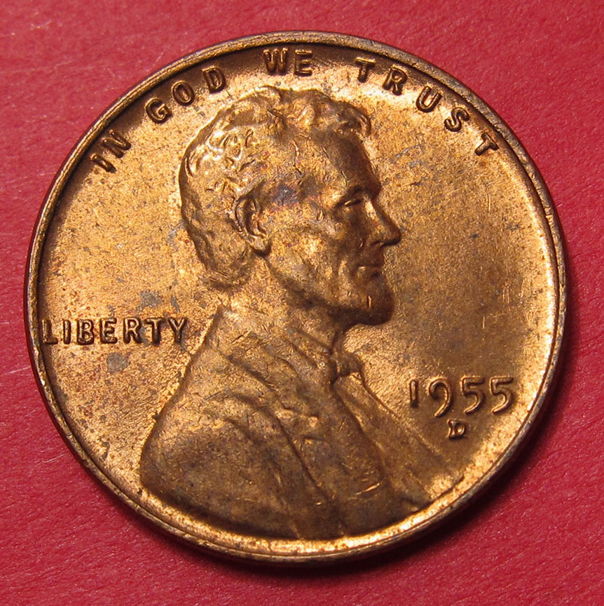 1955-D/D/D-Lincoln-Wheat-Cent-RPM-003,-FS-503-From-Scruffy-B/U-Roll