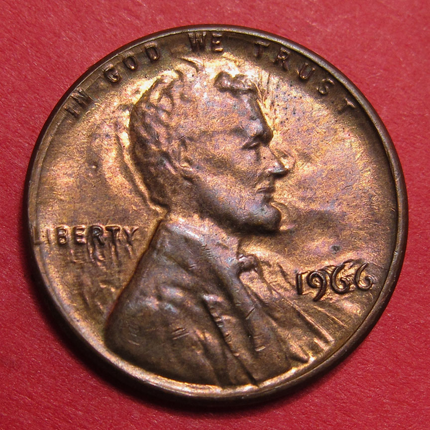 1966-Lincoln-Memorial-Cent---Struck-Through-Late-Stage-Capped-Die
